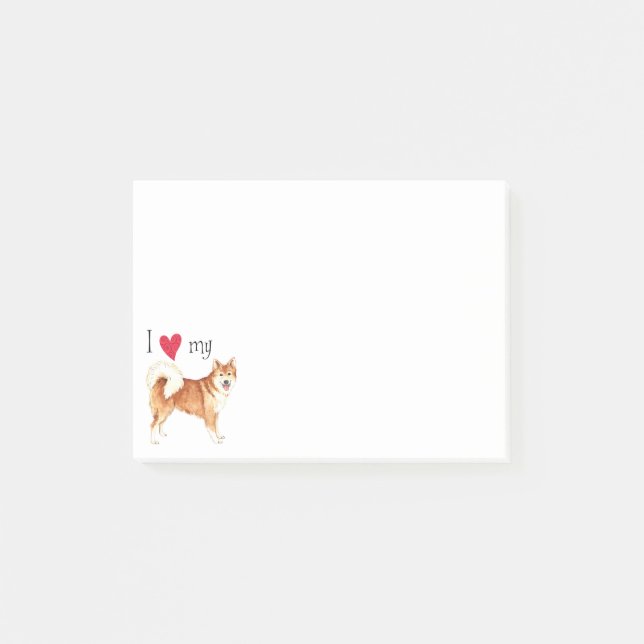 I Love my Icelandic Sheepdog Post-it Notes (Front)