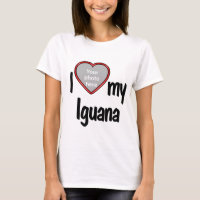 I Love My Iguana - Cute Red Heart Photo Frame