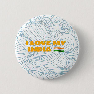 I love my India 2 Inch Round Button