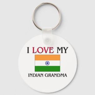 I Love My Indian Grandma Keychain