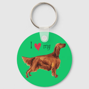 I Love my Irish Setter Keychain
