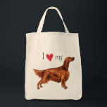 I Love my Irish Setter Tote Bag<br><div class="desc">Show love for your special dog with this I love my Irish Setter original design. Great gift for Irish Setter-loving family and friends.</div>