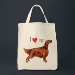 I Love my Irish Setter Tote Bag<br><div class="desc">Show love for your special dog with this I love my Irish Setter original design. Great gift for Irish Setter-loving family and friends.</div>