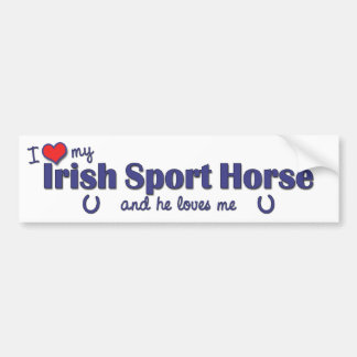 I Love My Irish Sport Horse (Male Horse) Bumper Sticker