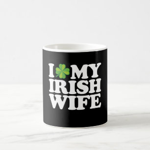 I Love My Irish Wife Funny Couple St Patrick's Day Coffee Mug