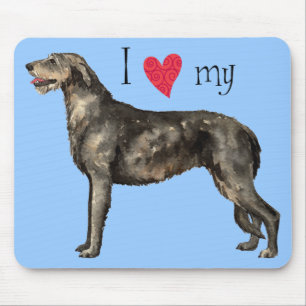 I Love my Irish Wolfhound Mouse Pad
