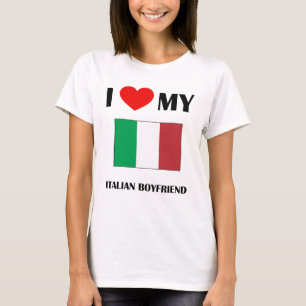 I Love My Italian Boyfriend Baby Doll T-Shirt