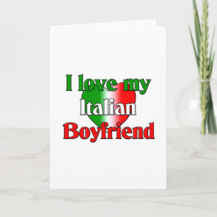 I Love My Italian Boyfriend Holiday Card