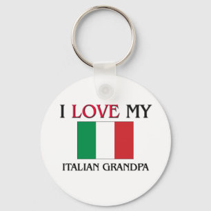 I Love My Italian Grandpa Keychain