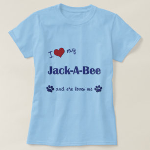 I Love My Jack-A-Bee (Female Dog) T-Shirt