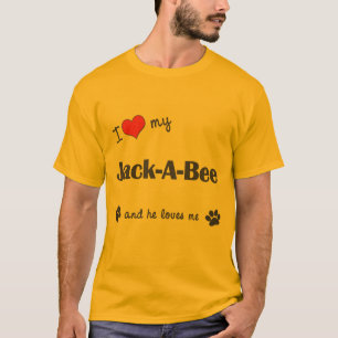 I Love My Jack-A-Bee (Male Dog) T-Shirt