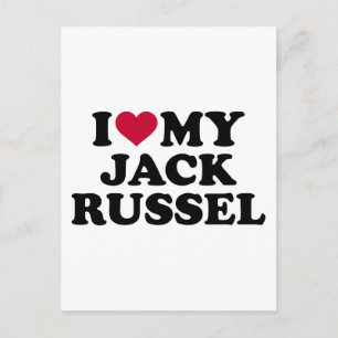 I love my Jack Russel Postcard