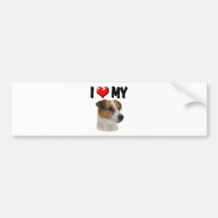 I Love My Jack Russell Bumper Sticker