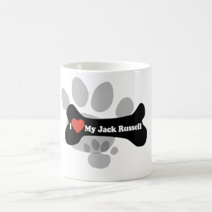 I Love My Jack Russell - Dog Bone Coffee Mug