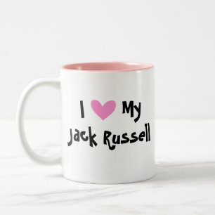 I Love My Jack Russell Terrier Two-Tone Coffee Mug
