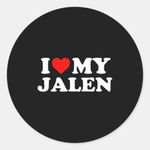 I Love My Jalen  Classic Round Sticker