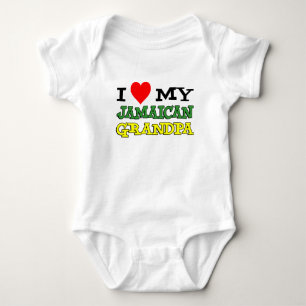 I Love My Jamaican Grandpa Baby Bodysuit