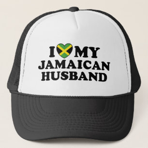 I Love My Jamaican Husband Trucker Hat