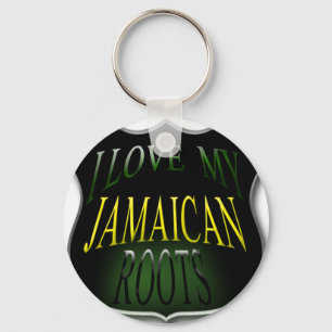 I Love My Jamaican Roots Keychain