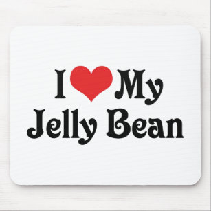 I Love My Jelly Bean Mouse Pad
