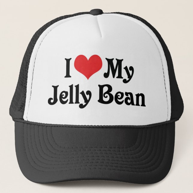 I Love My Jelly Bean Trucker Hat (Front)
