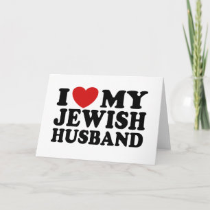 I Love My jewish Husband Card