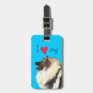 I Love my Keeshond Luggage Tag