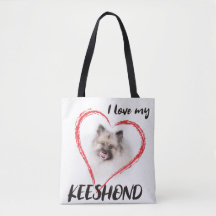 I love my keeshond Tote bag