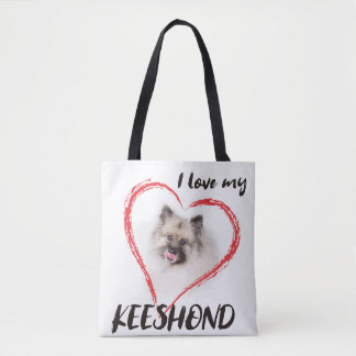 I love my keeshond Tote bag