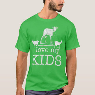 I Love My Kids Goat  (2)  T-Shirt
