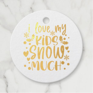 I Love My Kids Snow Much Christmas Photo Favour Tags