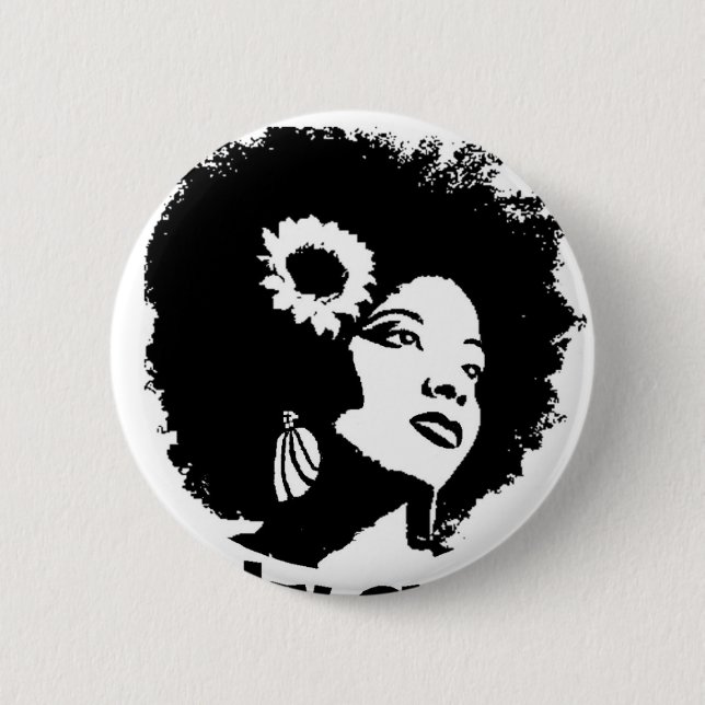 I love my Kinky Curly Hair 2 Inch Round Button (Front)