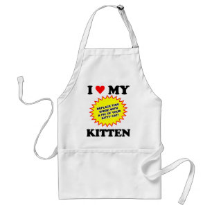 I Love My Kitten CUSTOMIZABLE Standard Apron