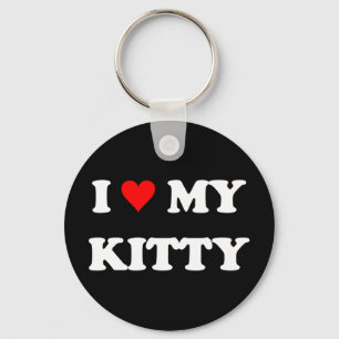 I Love My Kitty Keychain