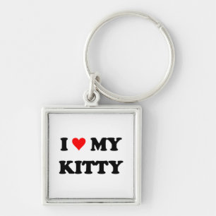 I Love My Kitty Keychain
