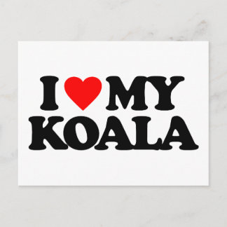 I LOVE MY KOALA POSTCARD