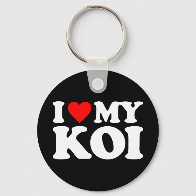 I LOVE MY KOI KEYCHAIN (Front)