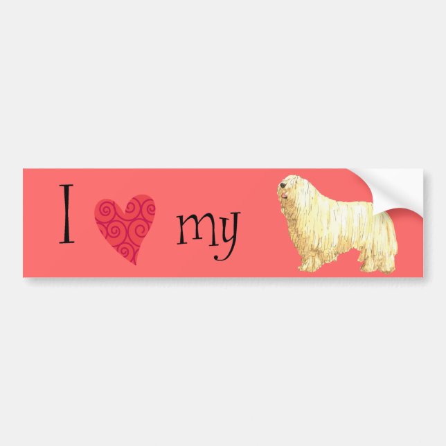 I Love my Komondor Bumper Sticker (Front)