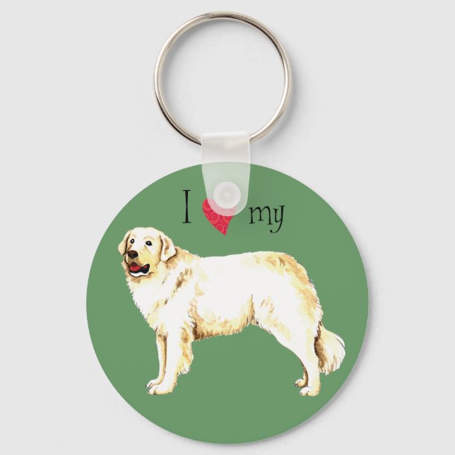 I Love my Kuvasz Keychain (Front)