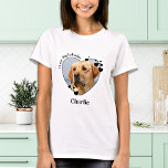 I Love My Labrador Dog Personalize Heart Pet Photo T-Shirt<br><div class="desc">Take your best friend with you everywhere you go with this custom labrador pet photo dog lover shirt ! A must have for every dog lover, dog mom and dog dad ! A fun I Love My Dog, this shirt quote "I Love My Labrador" can be personalized to your favourite...</div>