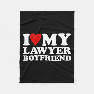 I Love My Lawyer Boyfriend Bf Valentines Day Women Fleece Blanket