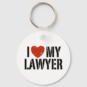I Love My Lawyer Keychain
