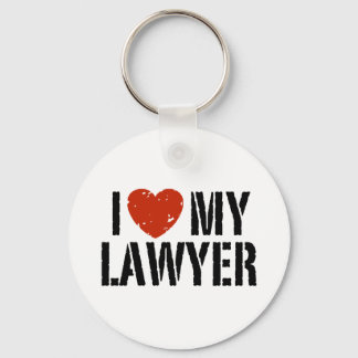 I Love My Lawyer Keychain