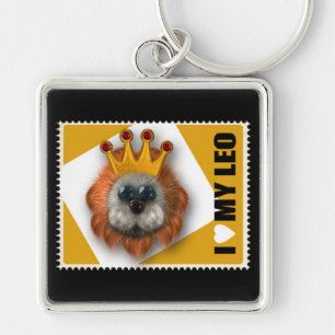 I Love My Leo Keychain