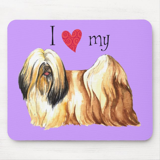 I Love my Lhasa Apso Mouse Pad (Front)