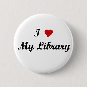 I love my library 2 inch round button