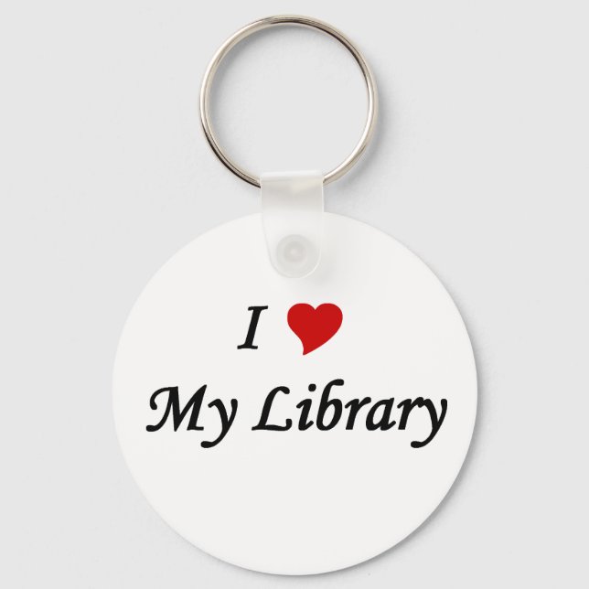 I love my library keychain (Front)