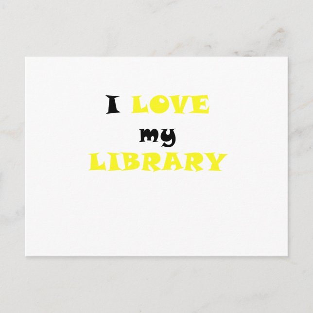 I Love my Library Postcard (Front)