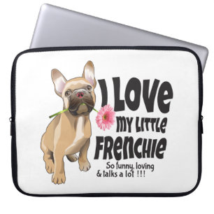 I love my little Frenchie - French bulldog Laptop Sleeve