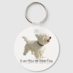 I Love My Little White Dog - Westie Keychain